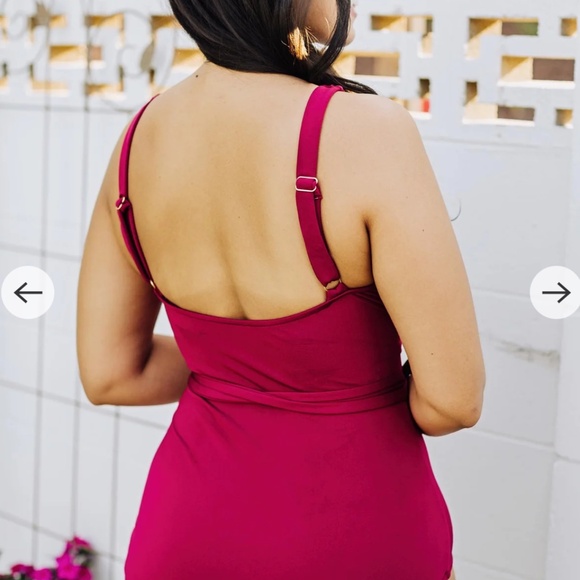 Rey Swimwear Small Grace (Pear-Sized) Swimsuit in Wine - Picture 2 of 8